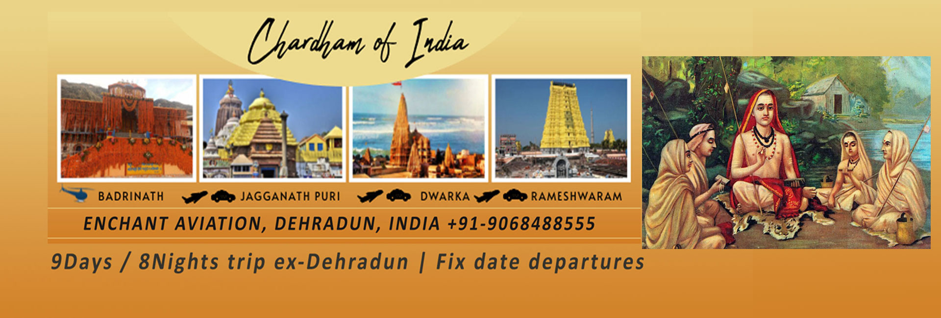 char dham of india tour by enchant aviation